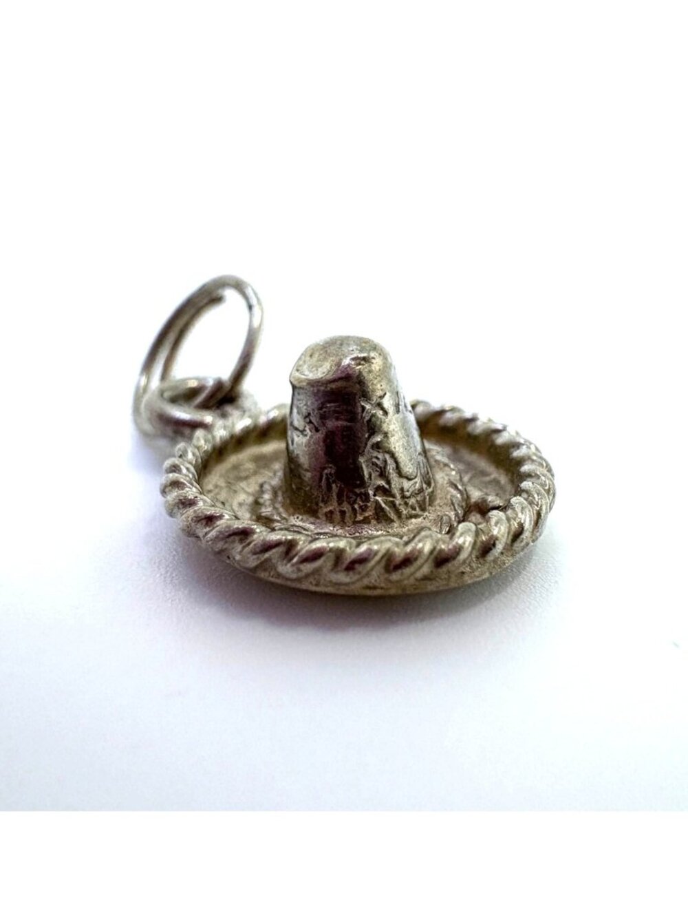 Sombrero Three Dimensional Charm Sterling Silver 925 Size 0.5" Length